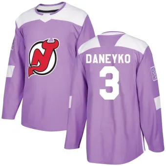 Men's Ken Daneyko New Jersey Devils Fights Cancer Practice Jersey - Purple Authentic
