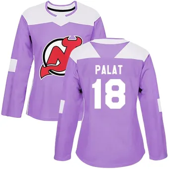 Women's Ondrej Palat New Jersey Devils Fights Cancer Practice Jersey - Purple Authentic